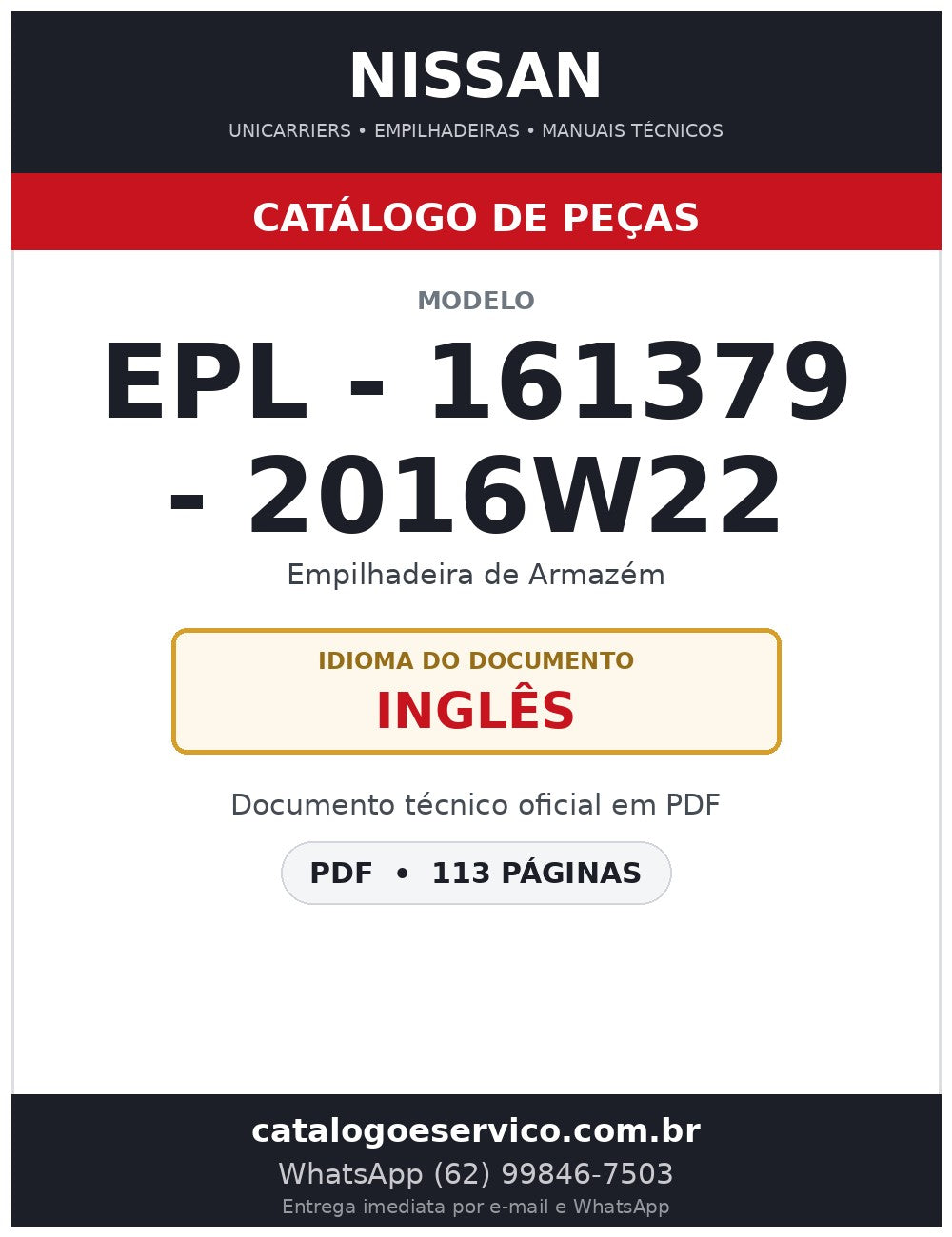 EPL - 161379 - 2016w22 - Catálogo de Peças Nissan
