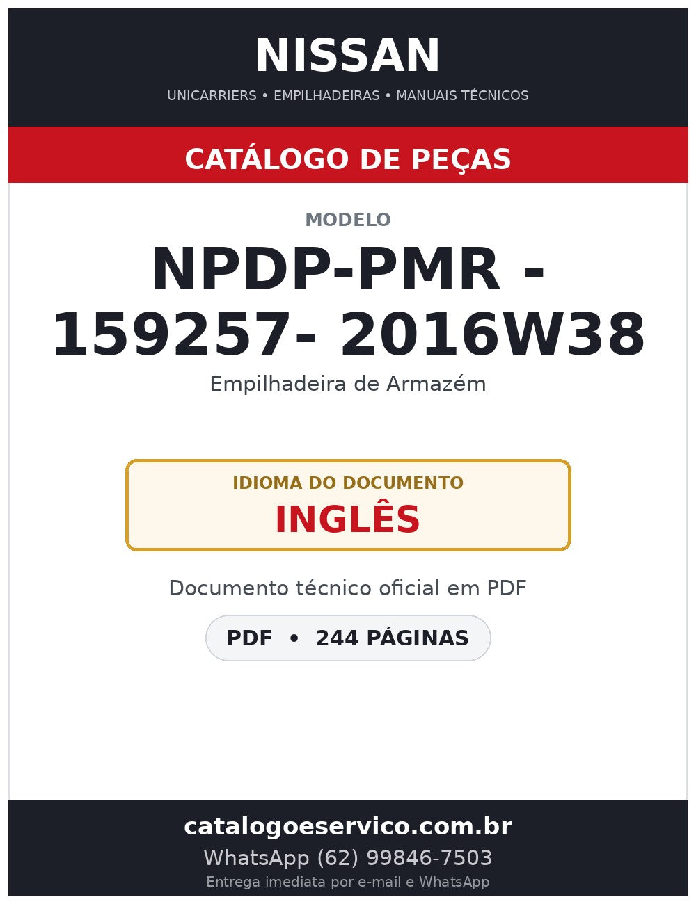 NPDP-PMR - 159257- 2016w38 - Catálogo de Peças Nissan