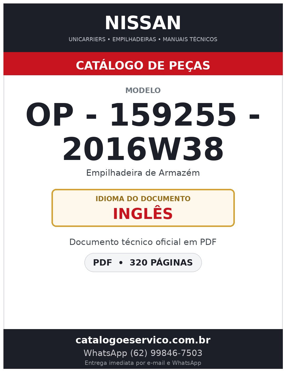 OP - 159255 - 2016w38 - Catálogo de Peças Nissan
