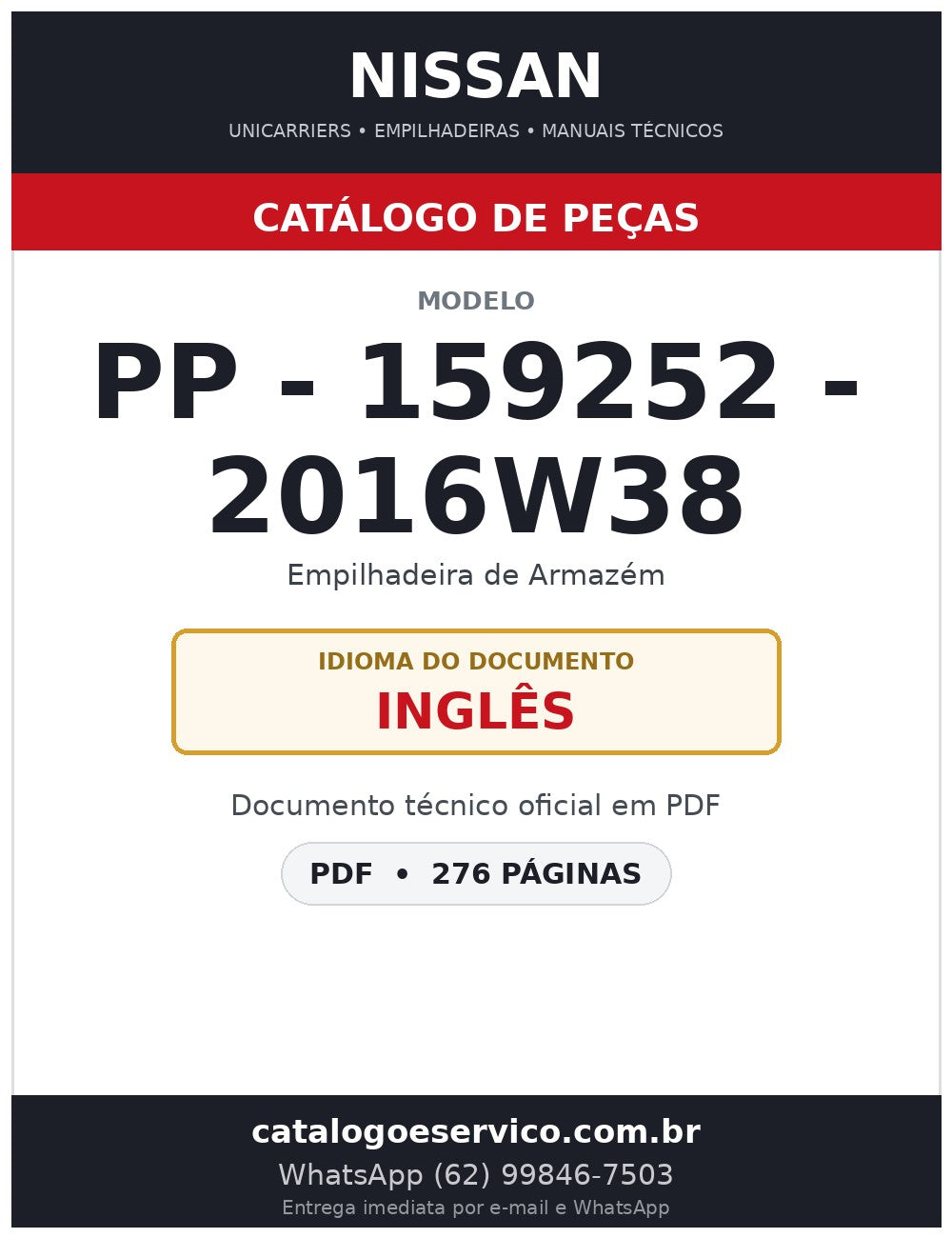 PP - 159252 - 2016w38 - Catálogo de Peças Nissan