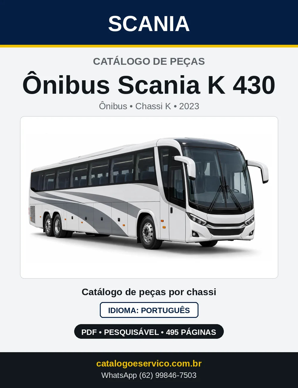 Capa do Catálogo de Peças Ônibus Scania K 430 em PDF