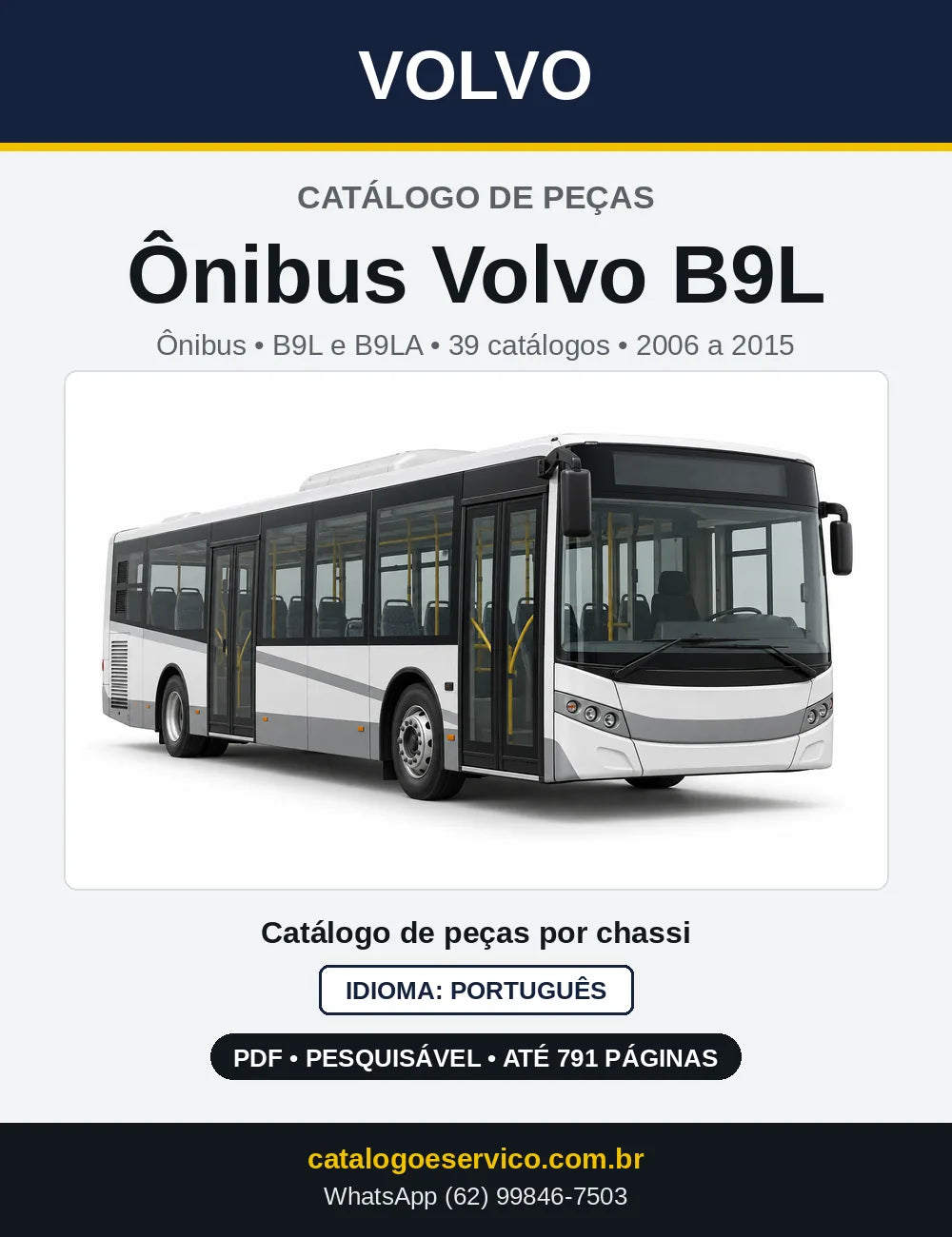 Capa do Catálogo de Peças Ônibus Volvo B9L e B9LA em PDF