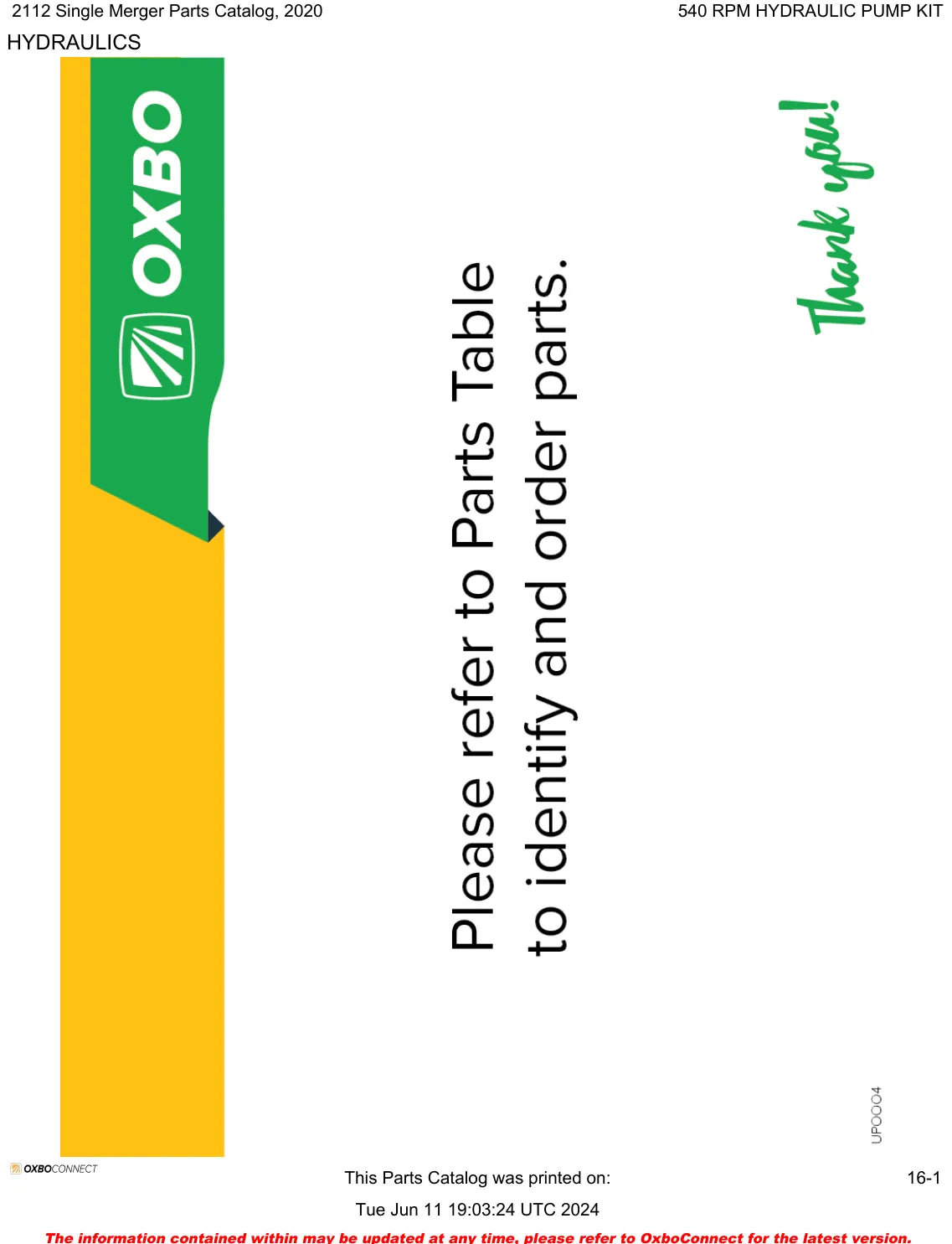 Oxbo 2112 — vista/página 3 do catálogo de peças