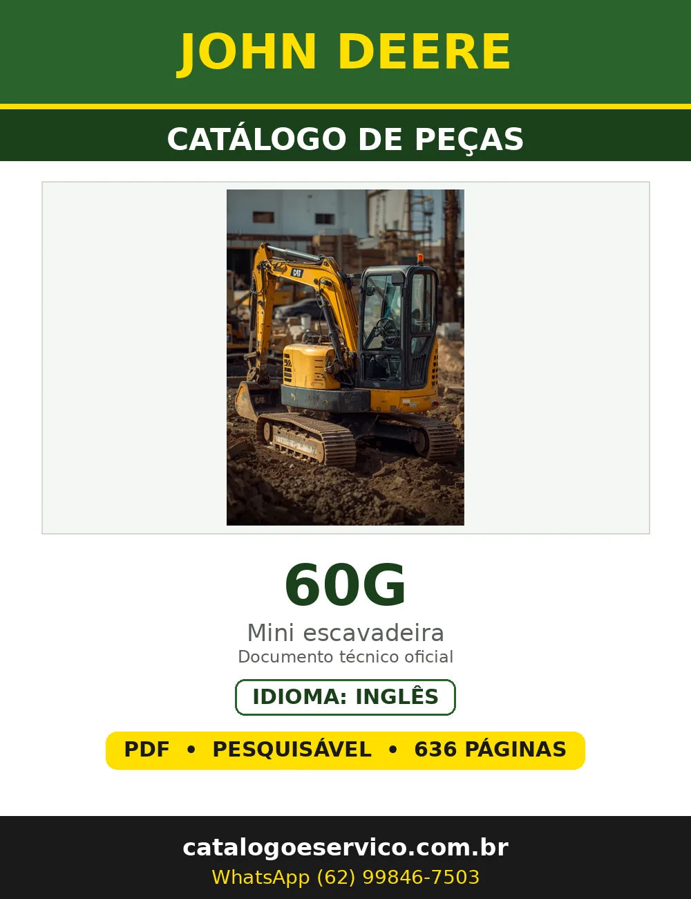 Capa - Catálogo de Peças John Deere 60G