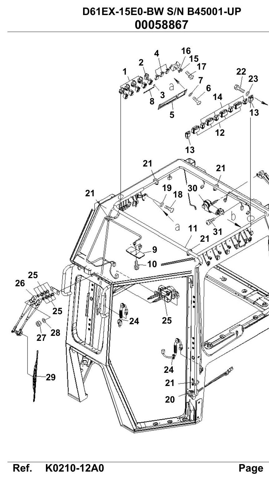 CATALOGO DE PEÇAS PDF TRATOR ESTEIRAS D61EX-15E0 - KOMATSU - vista explodida 2