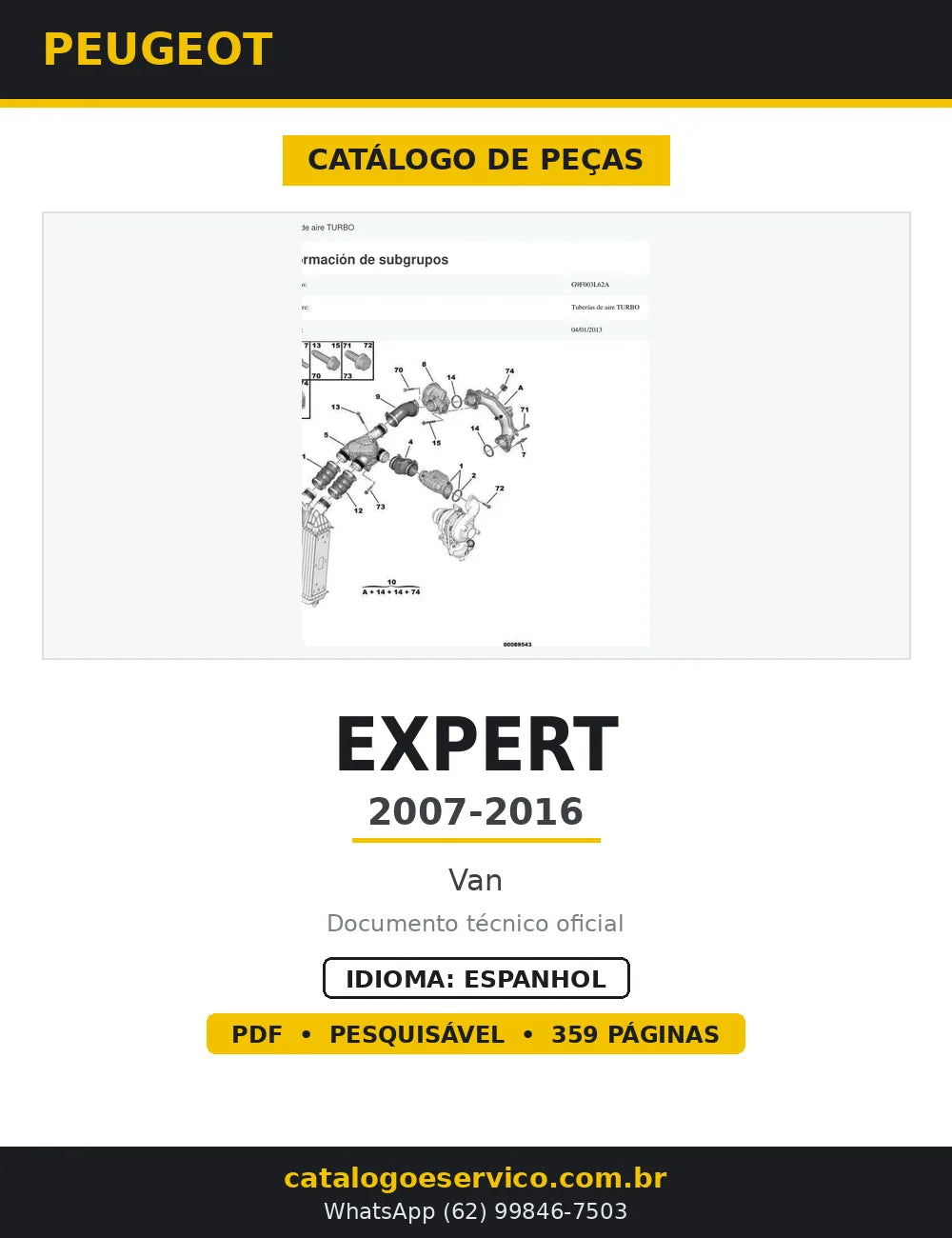 Catálogo de Peças Peugeot Expert 2007-2016 — capa