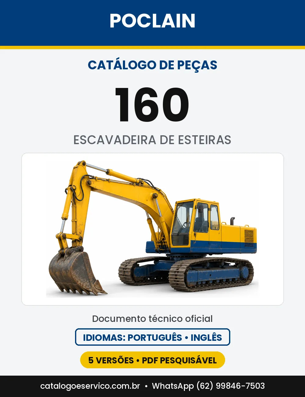 Catálogo de Peças Poclain 160 (CK, CKS, CL) — capa do catálogo em PDF