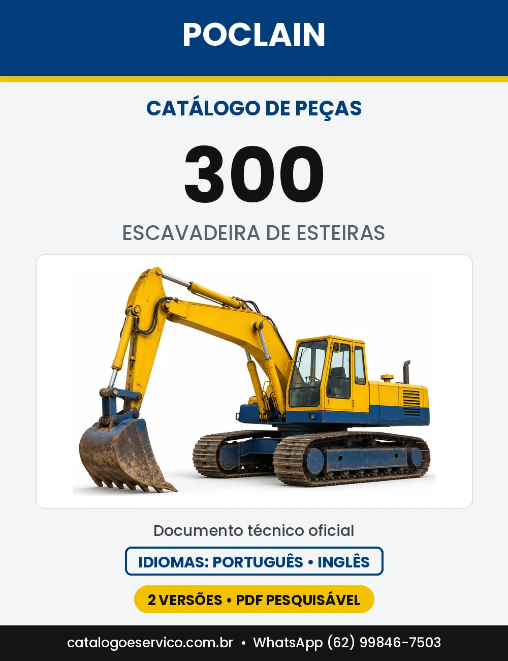 Catálogo de Peças Poclain 300 (CK, CL) — capa do catálogo em PDF