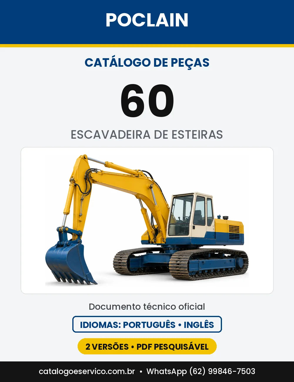 Catálogo de Peças Poclain 60 (CL, CS) — capa do catálogo em PDF