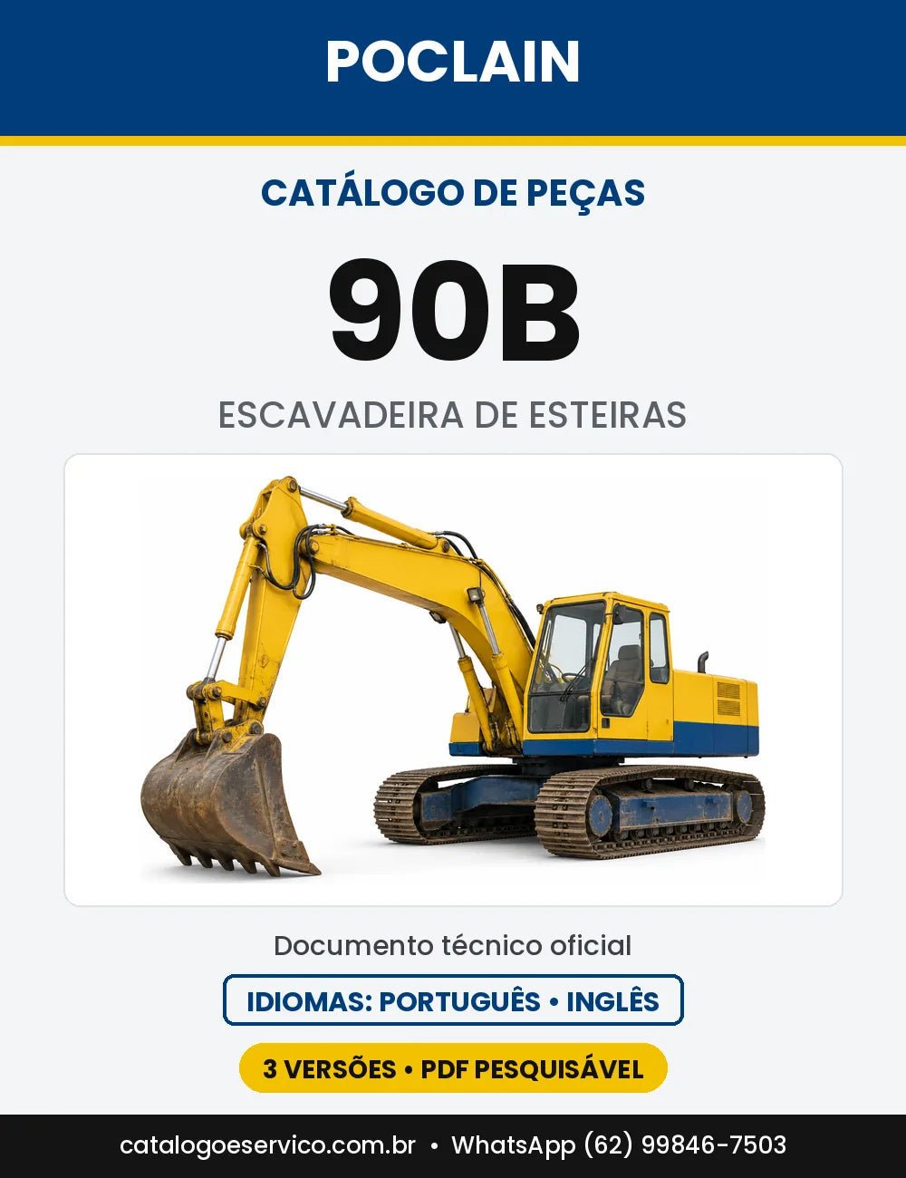 Catálogo de Peças Poclain 90B (CK, CKE, CL) — capa do catálogo em PDF