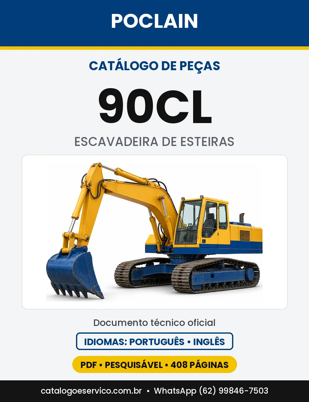 Catálogo de Peças Poclain 90CL — capa do catálogo em PDF