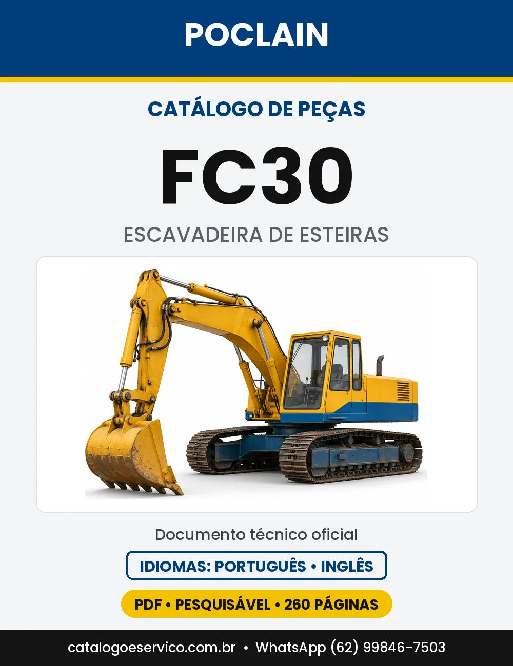 Catálogo de Peças Poclain FC30 — capa do catálogo em PDF