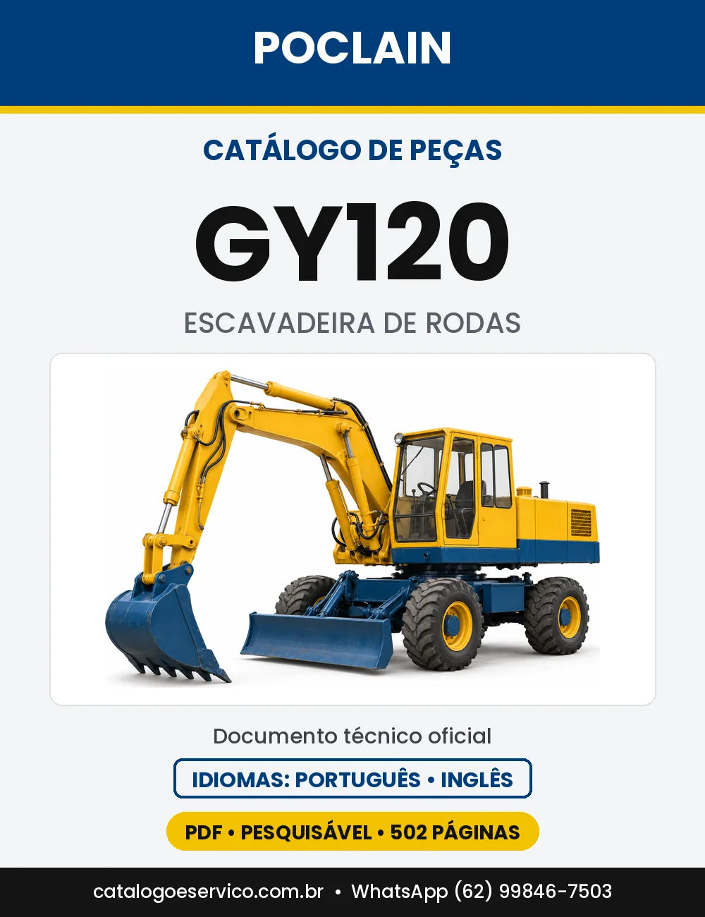 Catálogo de Peças Poclain GY120 — capa do catálogo em PDF