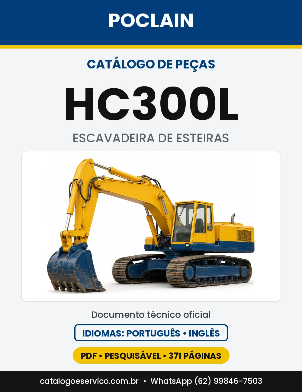 Catálogo de Peças Poclain HC300L — capa do catálogo em PDF