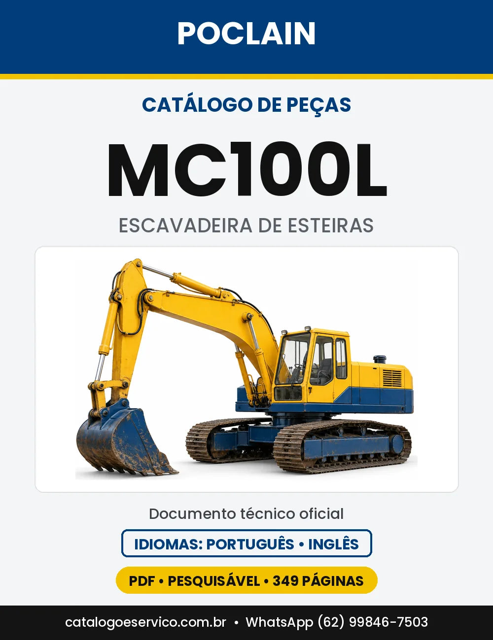 Catálogo de Peças Poclain MC100L — capa do catálogo em PDF