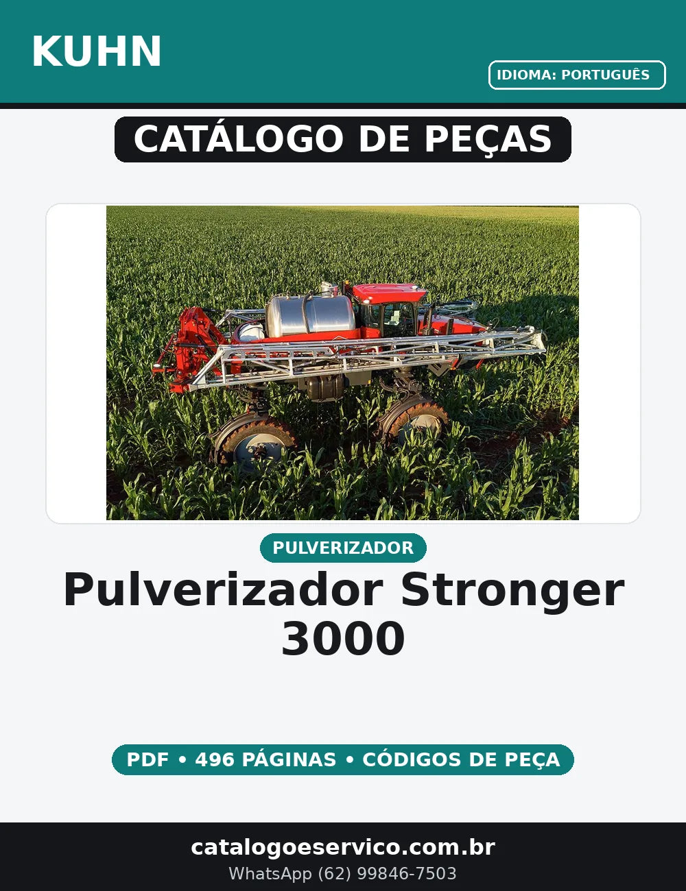 CATALOGO DE PEÇAS PULVERIZADOR STRONGER 3000 KUHN — capa do catálogo de peças