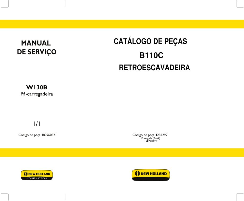 Catálogo de Peças Retroescavadeira New Holland B110C