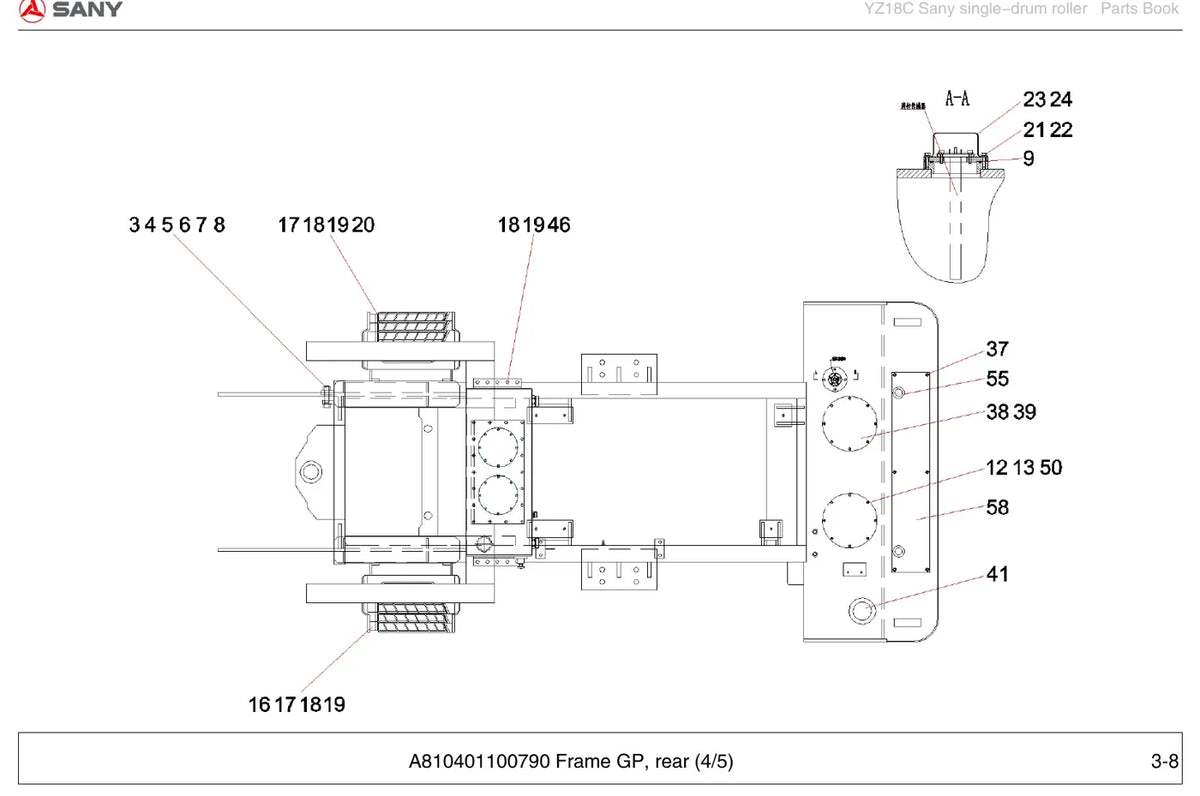 Catálogo de Peças SANY YZ18C — vista interna 4