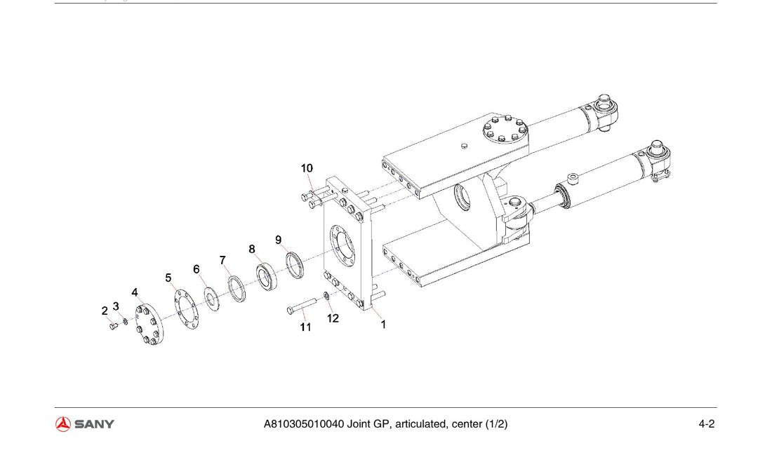 Catálogo de Peças Sany - YZ20C - Rolo Compactador (Inglês) - página 3