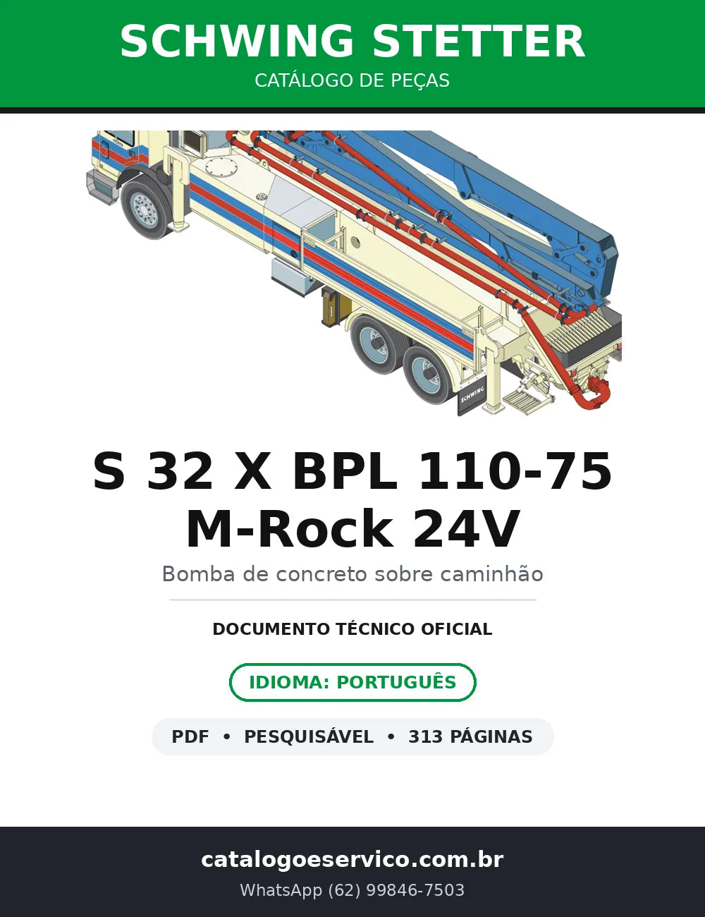 Catálogo de Peças Schwing Stetter S 32 X BPL 110-75 M-Rock 24V — Bomba Lança 32 m — capa