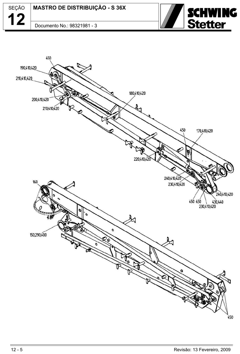 Catálogo de Peças Schwing Stetter S 36 X 110-75 CS M-Rock 12V — Bomba Lança 36 m — página 4 do documento