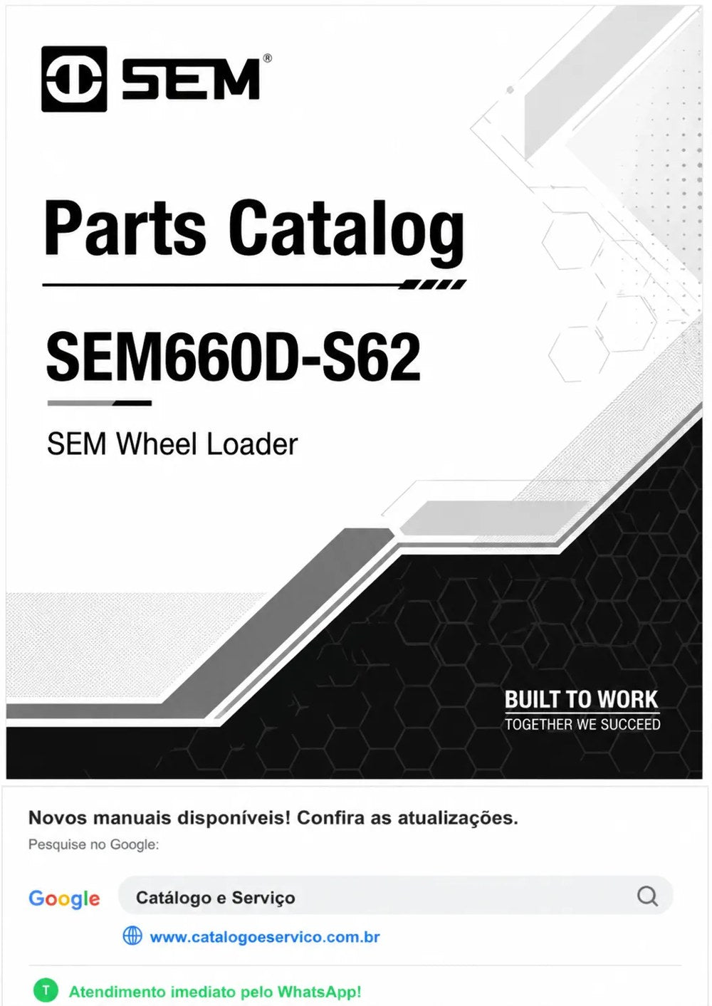 Catálogo de Peças SEM660D-S62 SEM Pá Carregadeira
