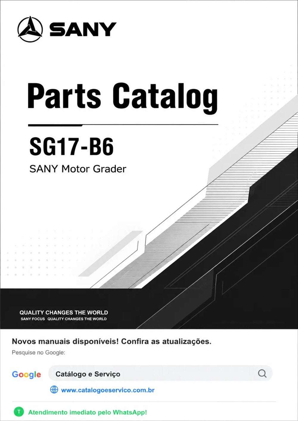 Catálogo de Peças SG17-B6 Sany Motoniveladora