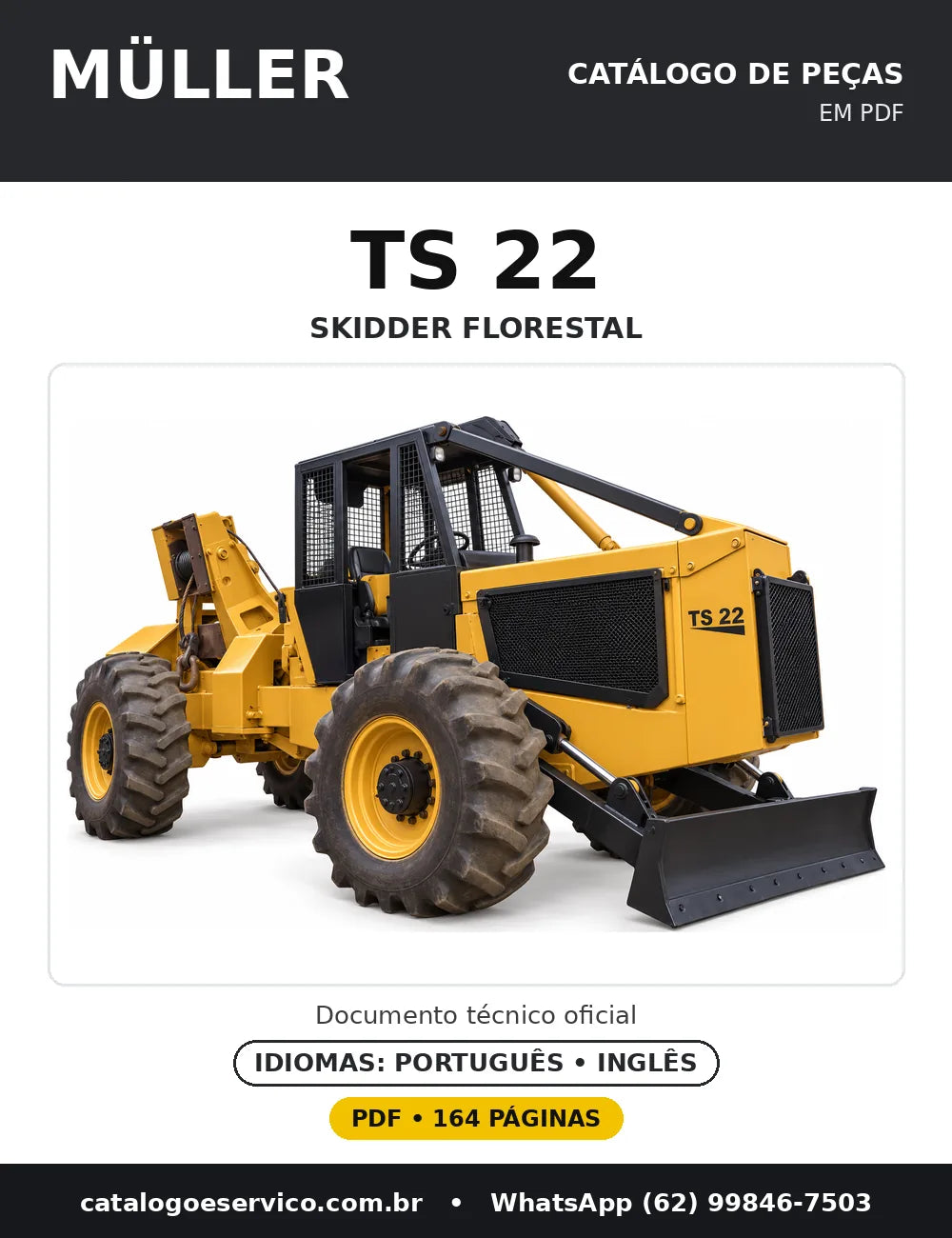 Capa do catálogo de peças Müller TS 22 em PDF