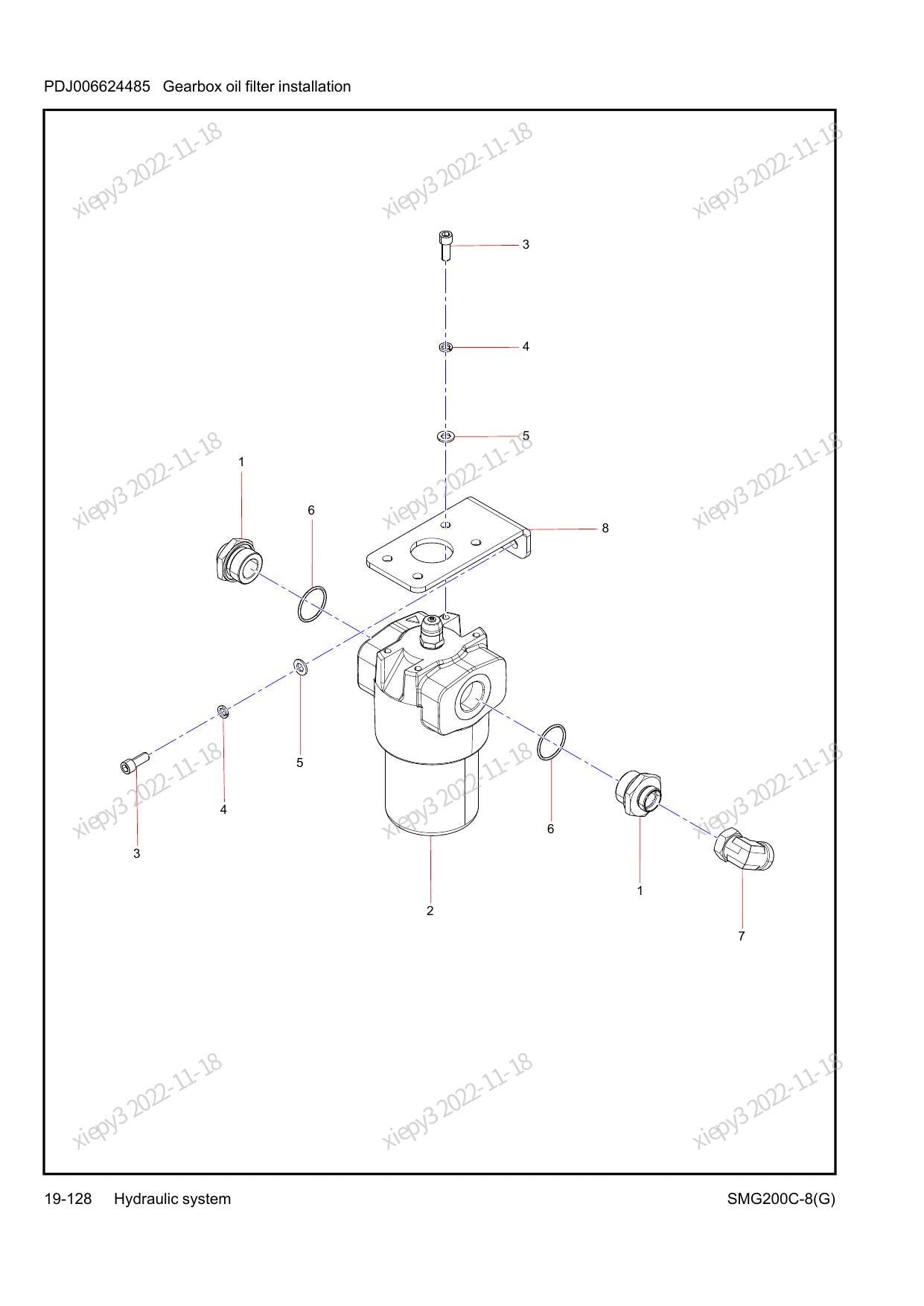 Catálogo de Peças SMG200C-8 Sany Motoniveladora - página 3