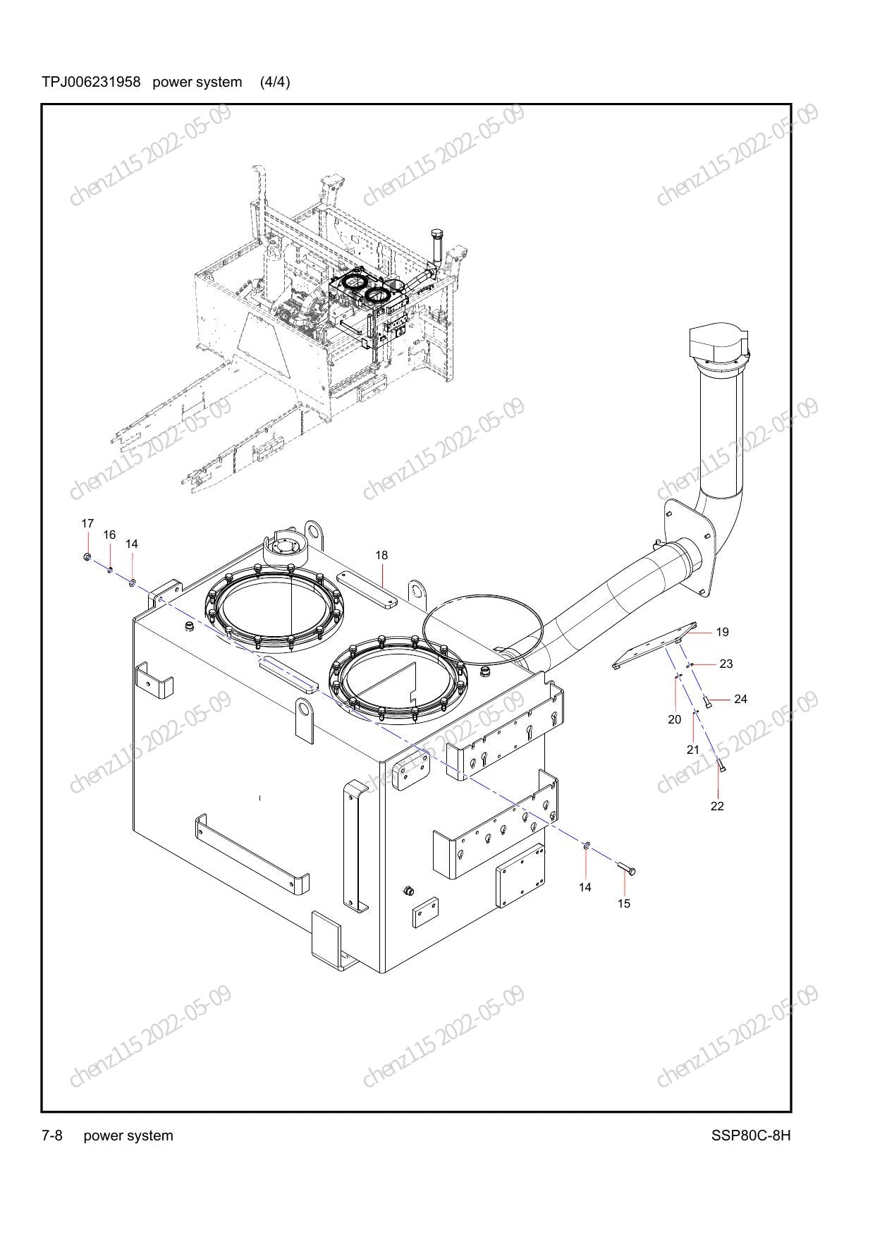 Catálogo de Peças SSP80C-8H Sany Pavimentadora - página 2