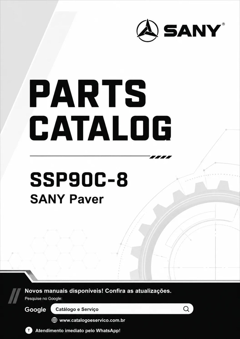 Catálogo de Peças SSP90C-8 Sany Pavimentadora