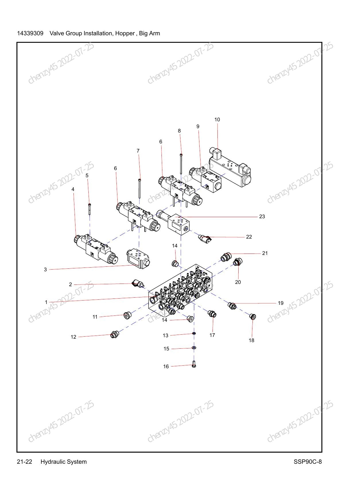 Catálogo de Peças SSP90C-8 Sany Pavimentadora - página 2