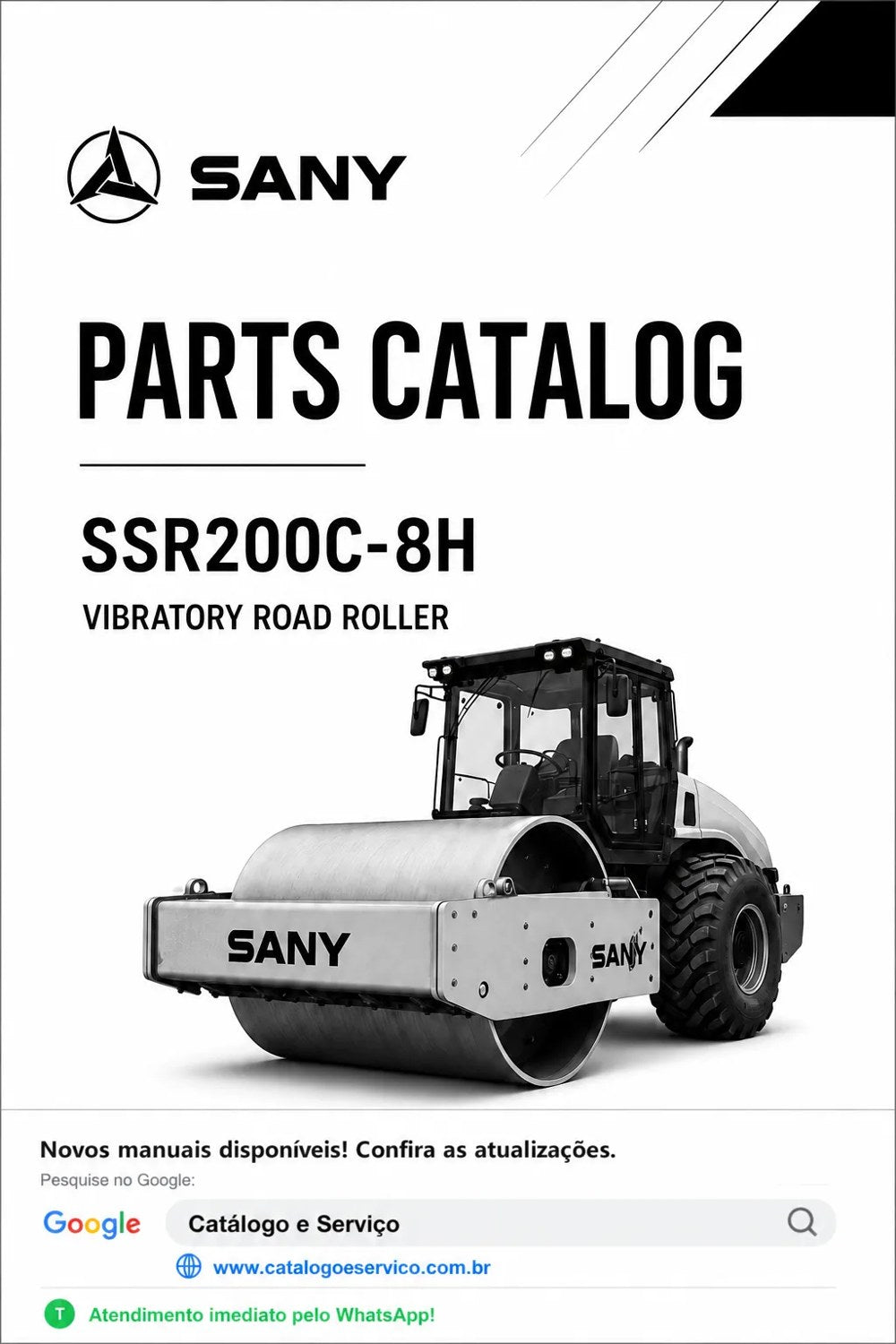 Catálogo de Peças SSR200C-8H Sany Rolo Compactador