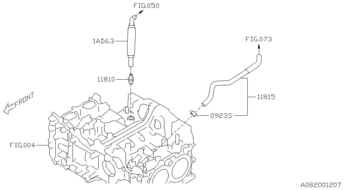 Vista explodida do Catálogo de Peças Subaru Forester 2007-2012 — exemplo 3