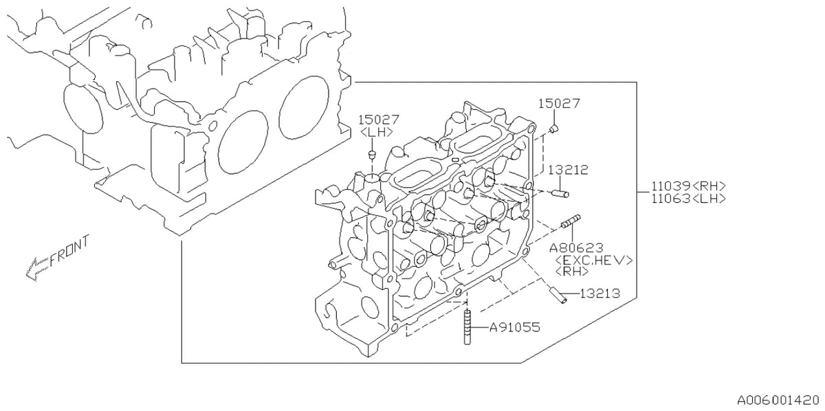 Vista explodida do Catálogo de Peças Subaru Forester 2018-2021 (JF1/JF2) — exemplo 1