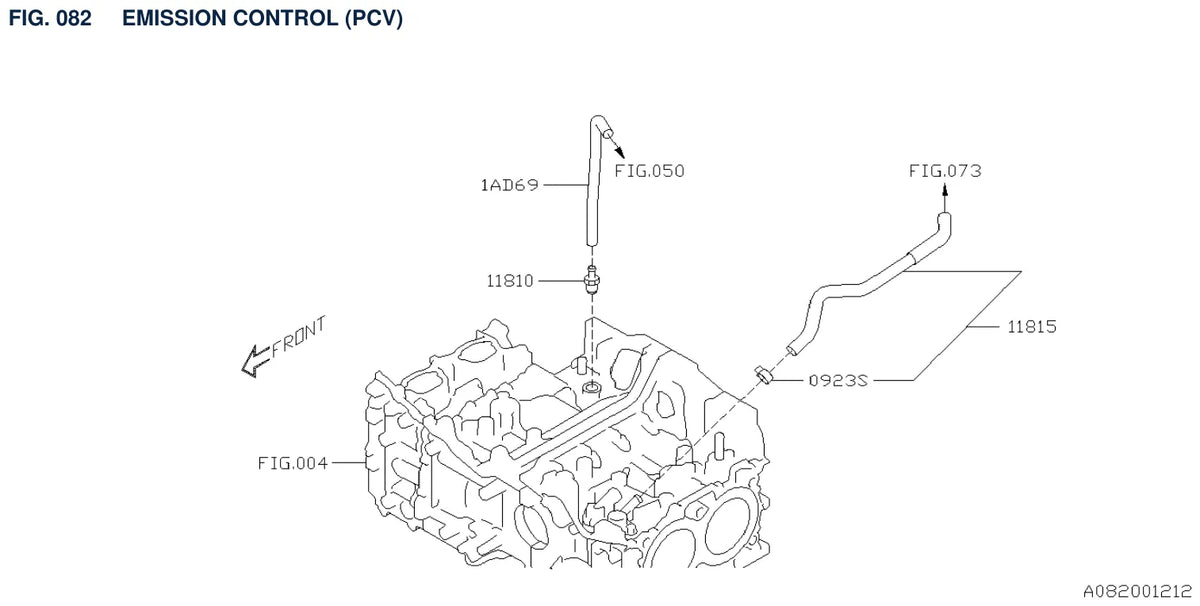 Vista explodida do Catálogo de Peças Subaru Impreza 2011-2016 (Hatch) — exemplo 4