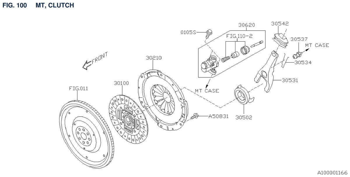 Vista explodida do Catálogo de Peças Subaru Legacy 2014-2020 — exemplo 4