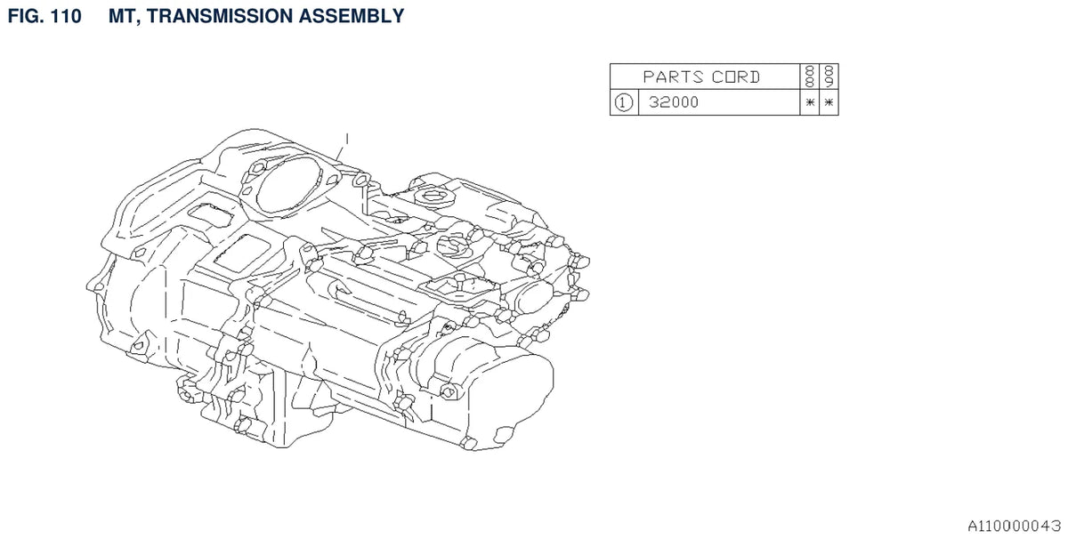Vista explodida do Catálogo de Peças Subaru M70 / M60 (Rex) 1987-1989 — exemplo 3