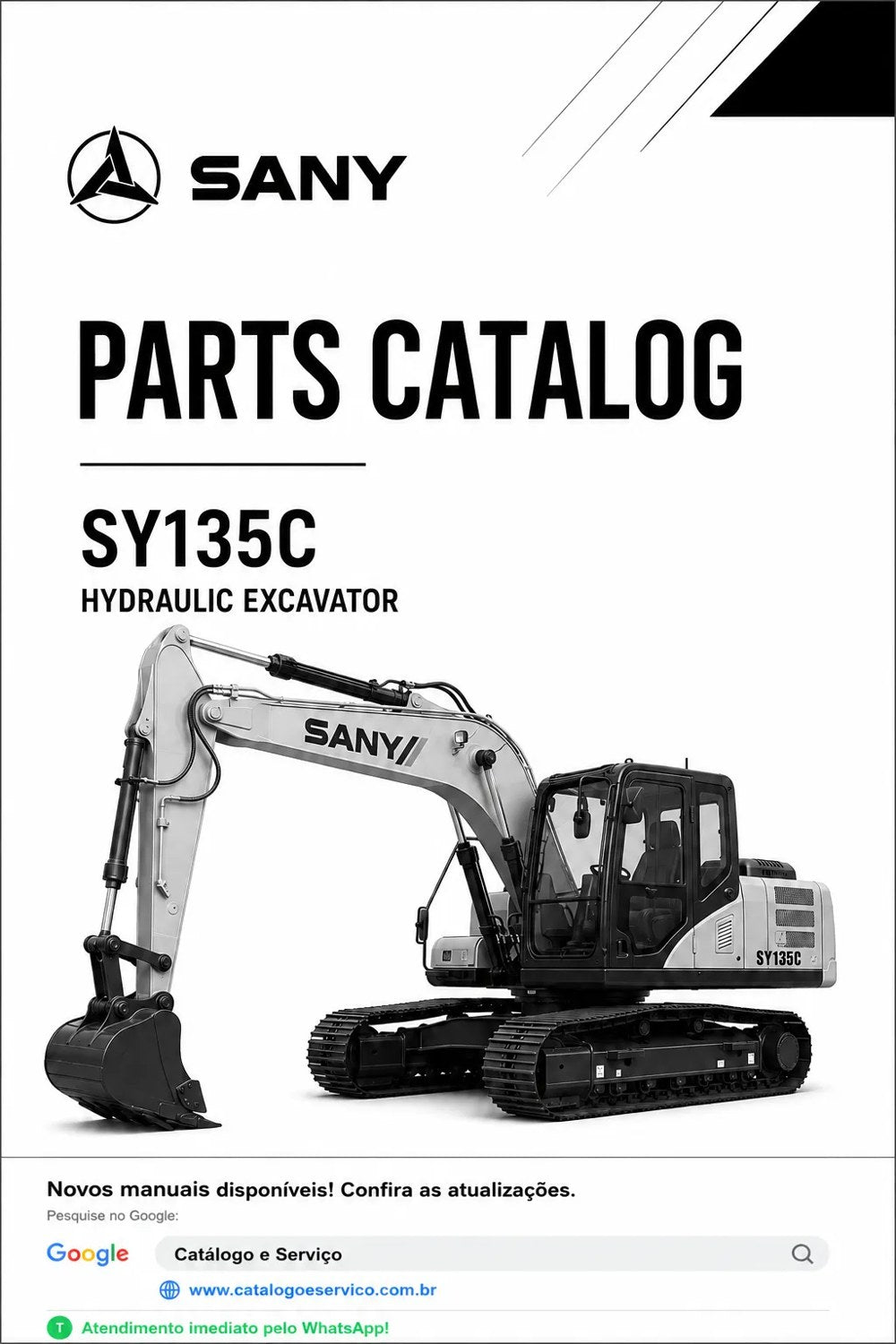 Catálogo de Peças SW956E Sany Pá Carregadeira