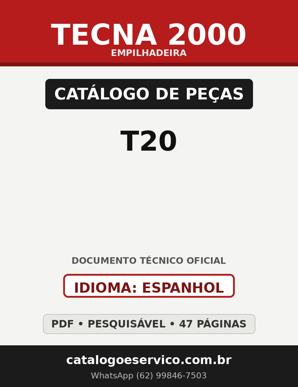 Catálogo de Peças Empilhadeira Tecna T20