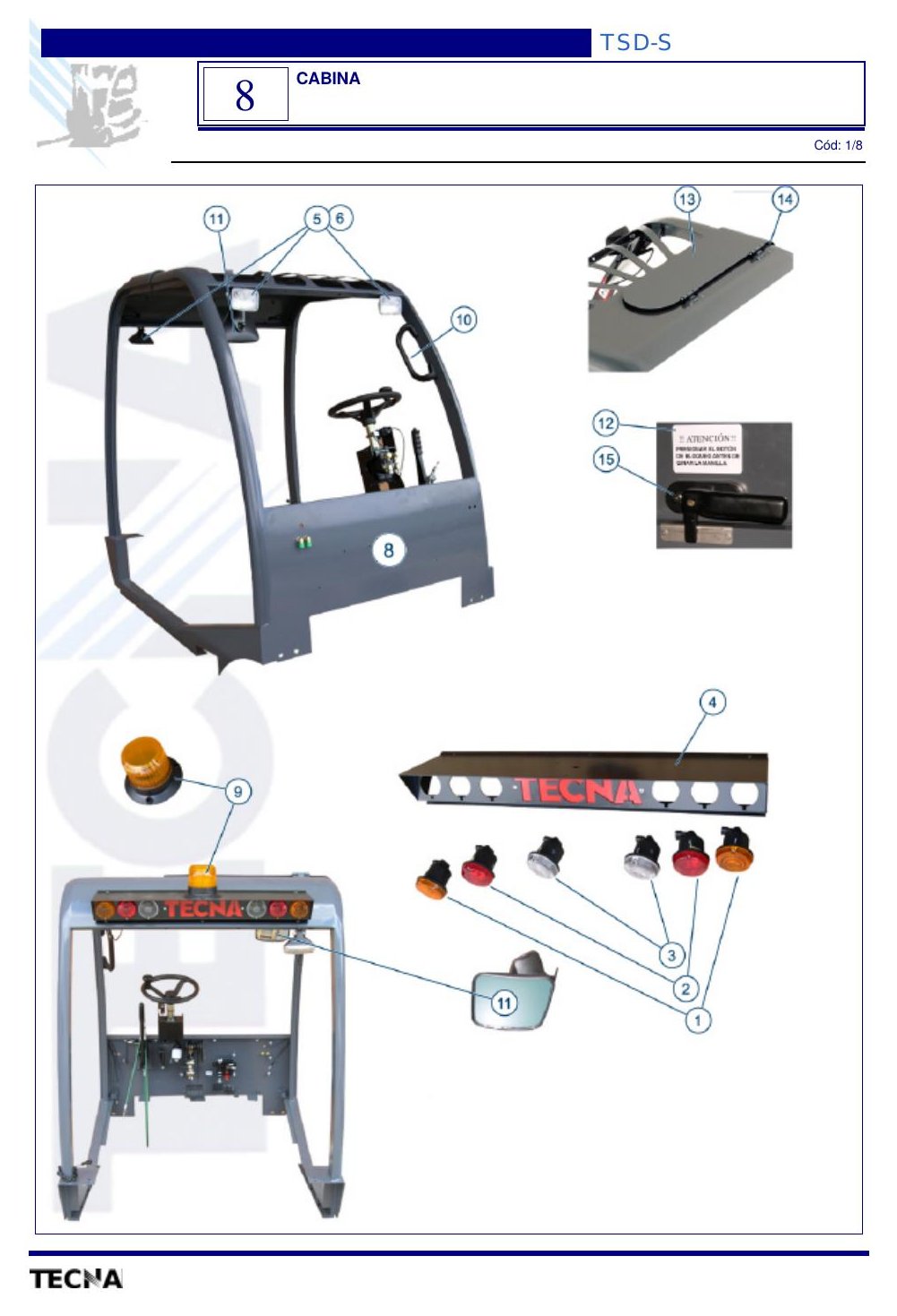Catálogo de Peças Empilhadeira Tecna TSD-S (TSD30-S) - página interna