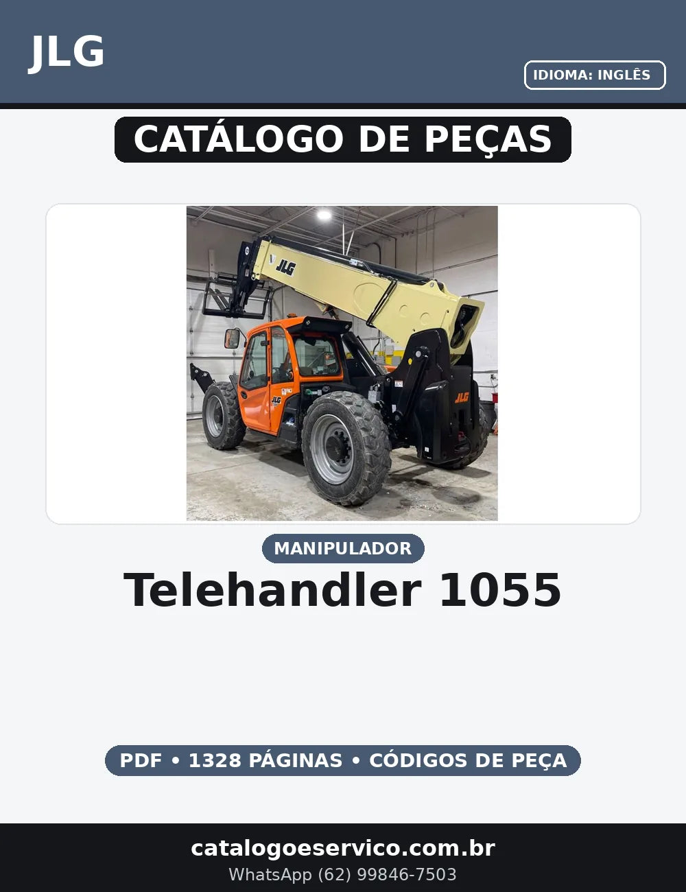 CATALOGO DE PEÇAS TELEHANDLER 1055 JLG — capa do catálogo de peças