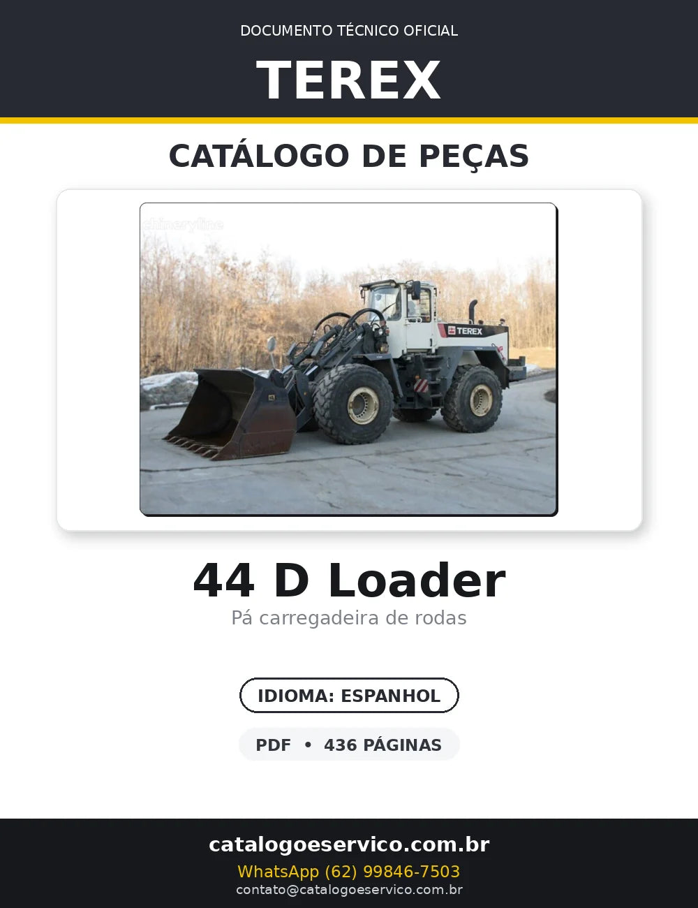 Catalogo De Peças TEREX - 44D Loader - Pa Carregadeira — capa