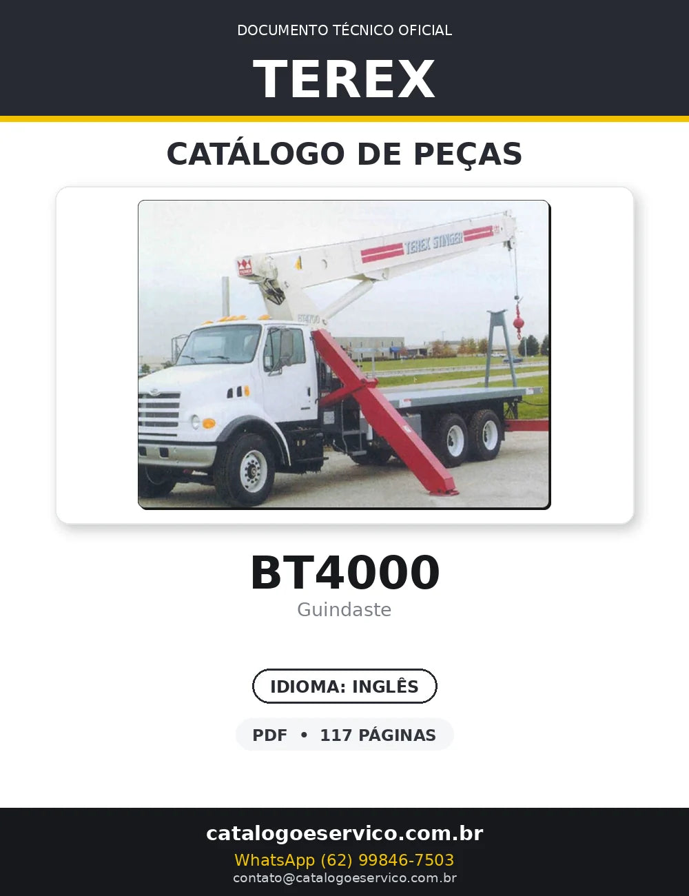 Catalogo De Peças TEREX - BT4000 - Guindaste — capa