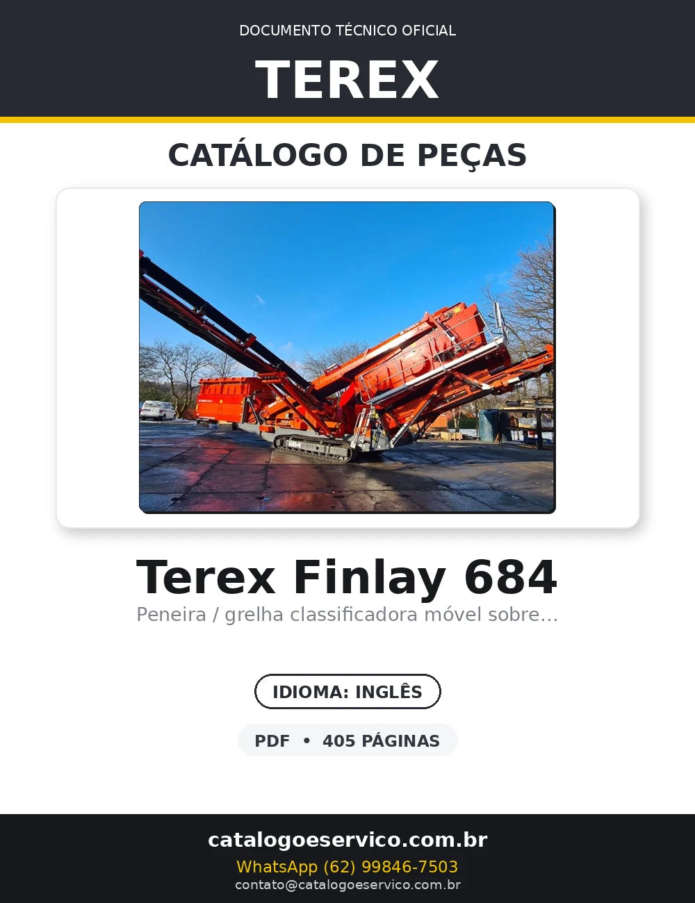 Catalogo De Peças TEREX - Finaly 684 - Britador De Esteira — capa