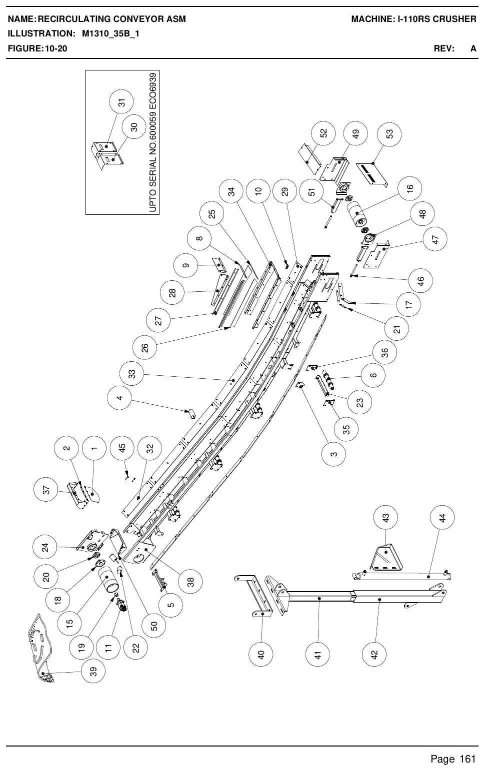 Catalogo De Peças TEREX - I-110RS - Britador De Esteira — vista explodida