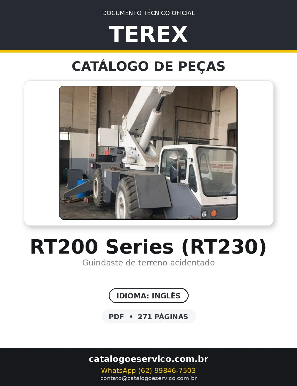 Catalogo De Peças TEREX - RT200 SERIES - Guindaste — capa