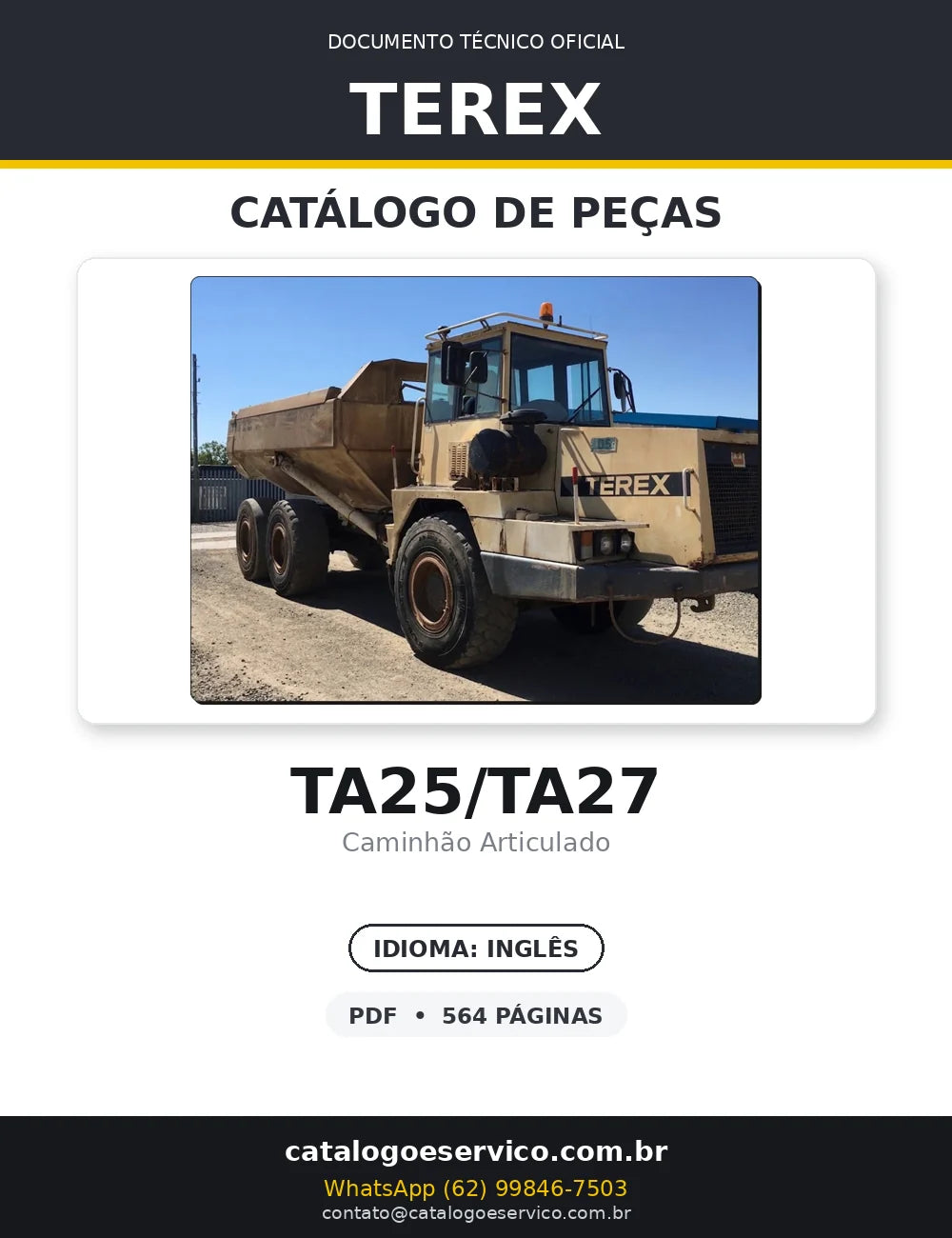 Catalogo De Peças TEREX - TA25\TA27 - Caminhão Articulado — capa