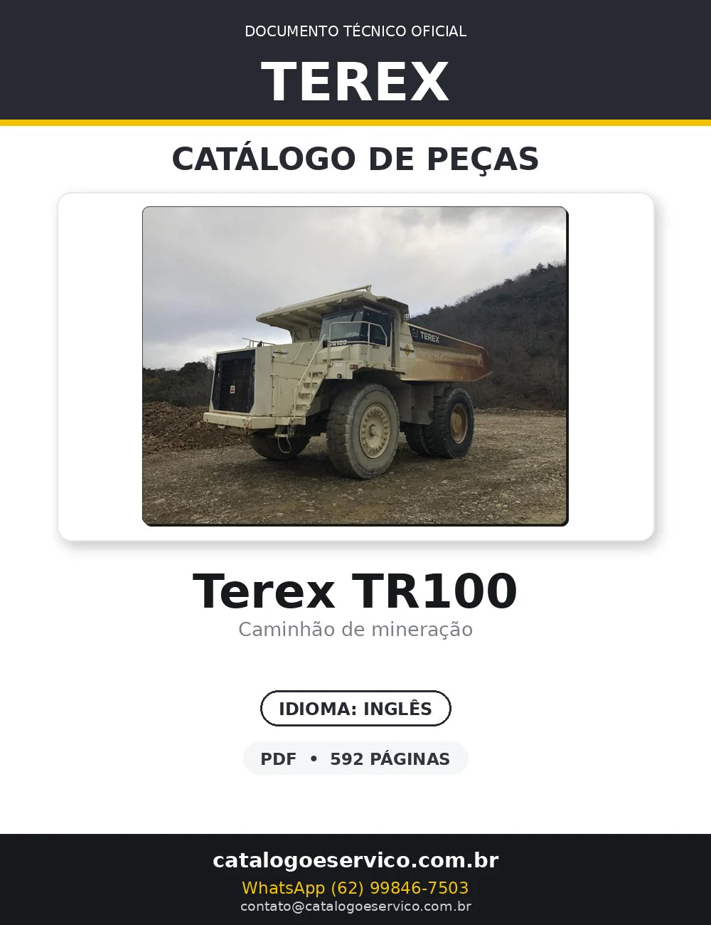 Catalogo De Peças TEREX - TR100 - Caminhão De Mineração — capa