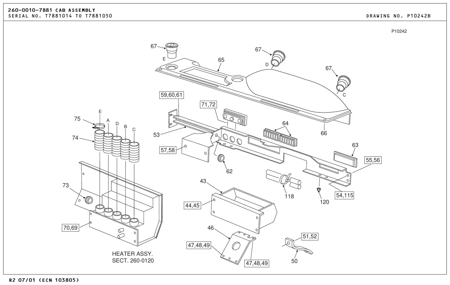 Catalogo De Peças TEREX - TR35 - Caminhão Basculante — vista explodida